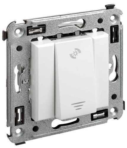 Светорегулятор кнопочный без рамки DKC Avanti 1-кл. 5–220Вт белое облако фото Светорегулятор кнопочный без рамки DKC Avanti 1-кл. 5–220Вт белое облако картинка